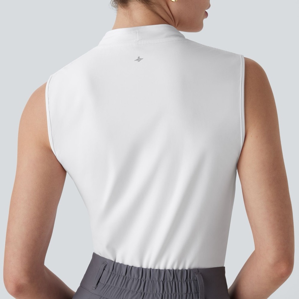 NWT Halara SoftlyZero Airy V-Neck White Blouse Size L - Picture 2 of 9